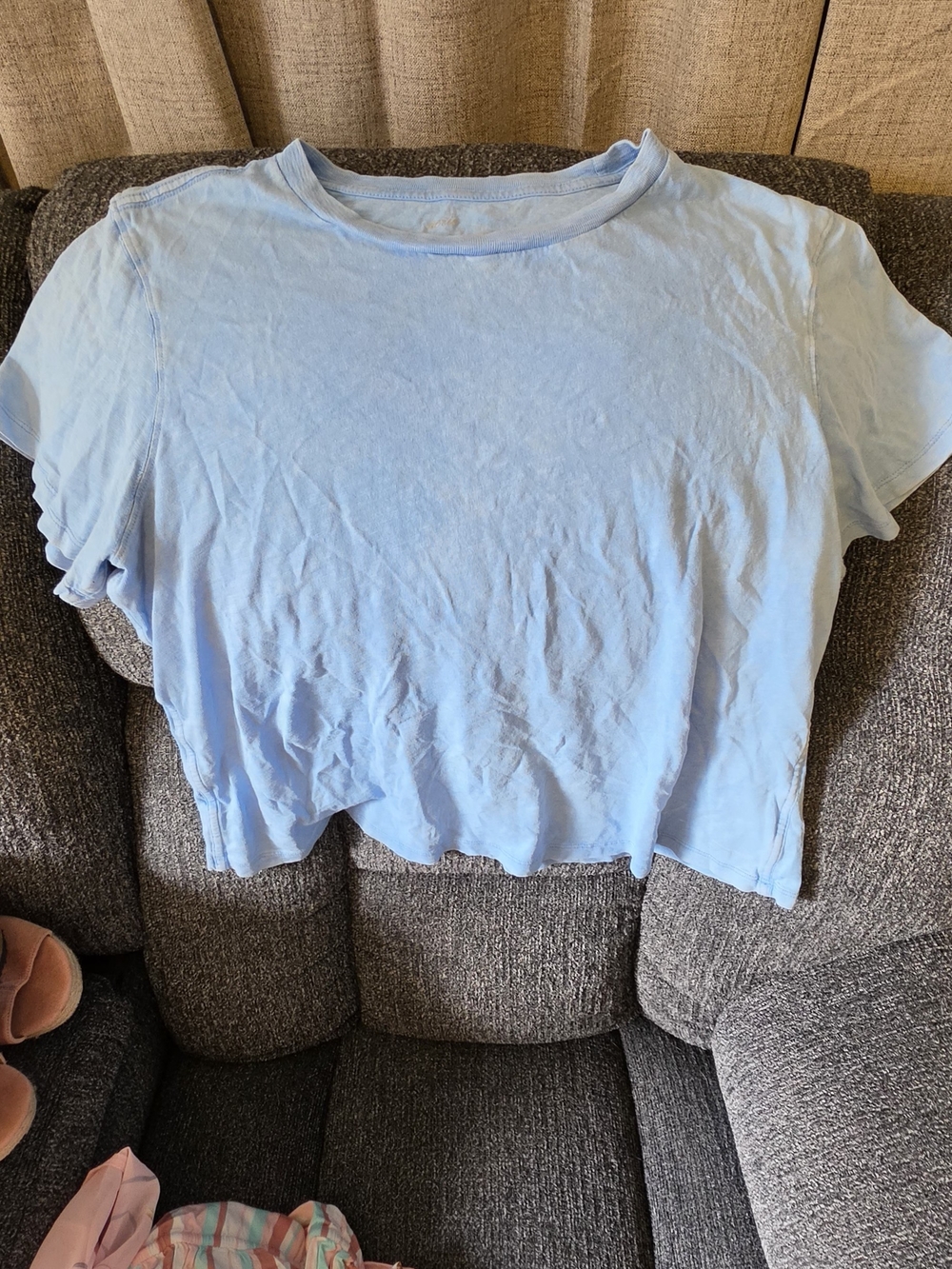 aerie Light Blue Short Sleeve Crewneck Tee